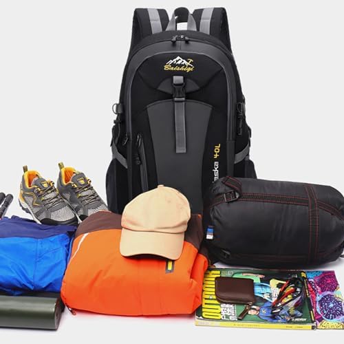 40L Hiking Backpack Lightweight Water Resistant Daypack with Padded Straps Chest Strap Multi-Compartment Rucksack Water Resistant for Outdoor Camping Travel - Image 4