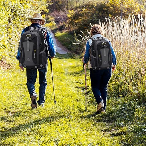 40L Hiking Backpack Lightweight Water Resistant Daypack with Padded Straps Chest Strap Multi-Compartment Rucksack Water Resistant for Outdoor Camping Travel - Image 7