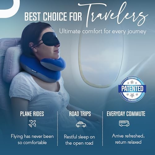 BCOZZY Travel Neck Pillow for Airplane – Patented Double Support for Head, Neck, and Chin. Best for Long Flights, Plane Sleeping, and Car Rides. Adjustable Size. Fully Washable. Carry Bag. Large, Gray - Image 5