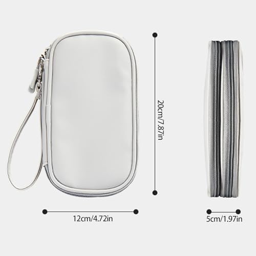 Multi Purpose Travel Storage Bag PU Storage Bag Double Compartments for Technology Gadgets Small Items Travel Electronics Organizers Pouches - Image 6