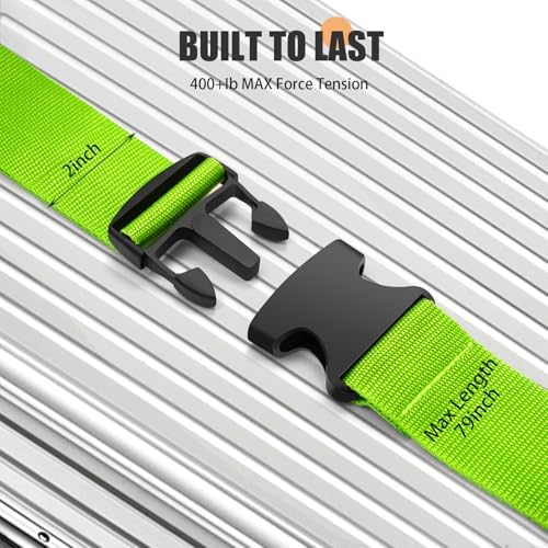 4 Pcs Luggage Straps, Adjustable Suitcase Straps, Heavy Duty Luggage Straps for Suitcase, Thickened Suitcases Strap Suitcase Belts, Travelling Luggage Accessories (Purple) - Image 3