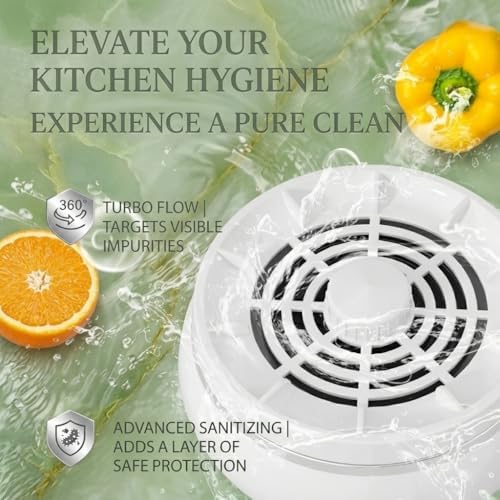 Multi Function Fruit and Vegetable Cleaner,Cleaning Gadget with TItanium Electrolysis Technology, 4 Smart Modes Long-Lasting Fruit Purifier USB Rechargeable for Home, Camping, Travel (Green) - Image 4