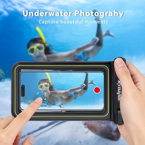 Floating Waterproof Phone Pouch, 2 Pack IP68 Waterproof Phone Case Compatible with iPhone 17 16 15 Pro Max Galaxy S25 S24 Ultra Up to 7", Cellphone Dry Bags Beach Cruise Essentials with Lanyard - Image 4