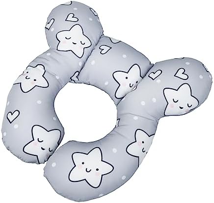 Baby Travel Pillow Infant Head Neck Support Pillow Cushion Newborn Pushchair Car Seat Neck Pillow Safety Baby Headrest Travelling Sleeping Pillow for Pram, Stroller, Car Seat, Airplane, Train, Bus - Image 3