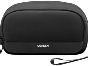 UGREEN Travel Tech Pouch, Cable Organiser Bag, Travel Essentials Organiser, Water Resistant, Internal Zipper Layers, Carry Storage Bag for Power Bank, Charger, Adapter, Cable, HDD, Daily Items(M)