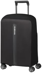 Samsonite TA Revolution - Foldable protective cover for S-size suitcases, suitcase cover suitable for 55 cm, travel suitcase protection, with reflective detail, Black