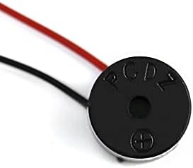 QWORK® 20 Pcs Electronic buzzer , 3-12V piezoelectric buzzer 85dB , for physical circuits continuous sound electronic buzzer alarm , cable length 50mm - Image 2