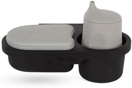Silver Cross Snack Tray, Pram Accessories | Attaches to Pram Bumper Bar, Made from BPA-free, PVC-free, 100% silicone, Dishwasher-safe beaker and snack pot