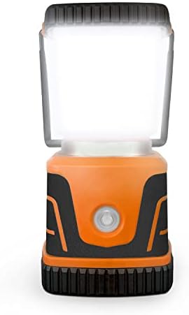Wyldness LED Camping Lantern β 1500 lm Camping Light Lamp, Up to 40 Hours Battery (D Size), Perfect Emergency Survival Kit Gear, Tough, Sturdy, Suited for Night Time Trips, Hiking, Camp - Orange