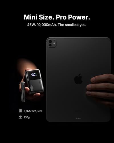 INIU Power Bank, Smallest 10000mAh Portable Charger, Mini 45W Fast Charging USB C Battery Pack with USB C Cable, Travel Essentials Powerbank for iPhone 17 Pro Max /16/15 Series, Samsung S25, iPad etc - Image 2