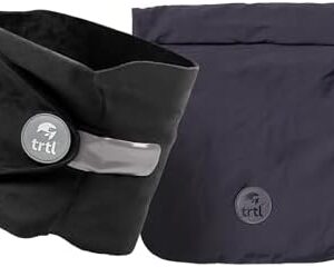 trtl Pillow - Scientifically Proven Super Soft Neck Support Travel Pillow - Machine Washable - Black