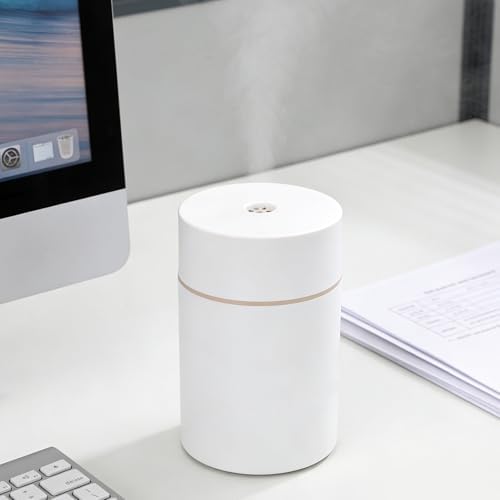 Qcwwy Portable Humidifier, 300ml USB Cool Mist Air Humidifiers Desktop Essential Oil Diffuser Device Compact Mini Ultrasonic Technology Gadget for Baby Bedroom Plants Office Travel - Image 5