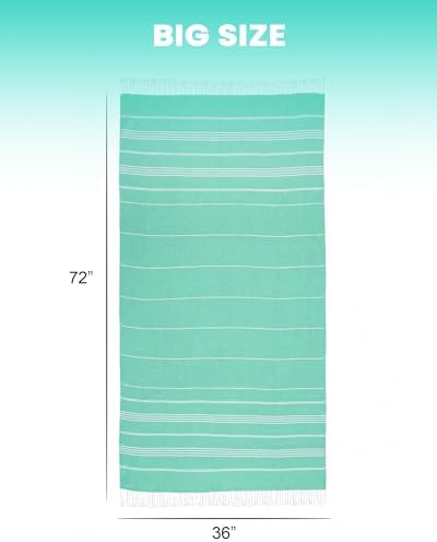 4 Packs Turkish Beach Towels Gym Towel Camping Blanket Xl Large Big Size Sandfree Sandrpoof Thin Fast Drying Packable Honeymoon Travel Essential Summer Vacation Accessories Hawaii Trip Necessities - Image 4