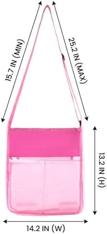 Mesh Beach Bags with Zipper,Pink and Mint Green Mesh Bag,Shell Collecting Bag Beach Sand Toy,Beach Essentials Accessories Gifts for Boys and Girls Summer Vacation (Only Bags) (1, Pink) | mesh beach bag - Image 2