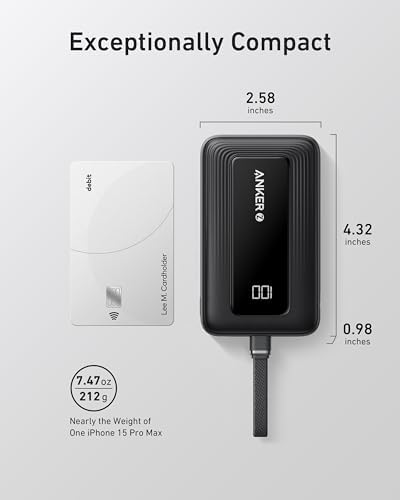 Anker Zolo Power Bank, 10,000mAh 30W High-Speed Portable Charger with Built-In USB-C Cable, Fast Charging Battery Pack for iPhone 17/17 Air/17 Pro/17 Pro Max/16/15 Series, Galaxy, iPad, and More - Image 6