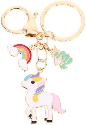 PACKOVE Unicorn Keychain Mini Unicorn Keyring Unicorns Purse Charm Enamel Rainbow Keyring Cute Animal Animal Keychains Backpack Charms for Girls Backpack Purse