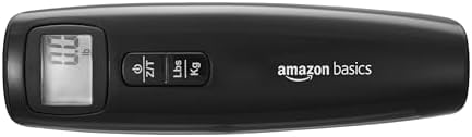 Amazon Basics Digital Luggage and Suitcase Scale with Tare Function - 110 Pound / 50 Kilogram Capacity, Battery Included, Black - Image 2