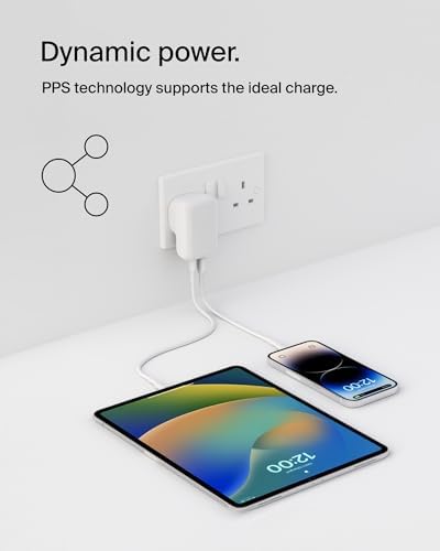 Belkin BoostCharge 42W Dual Port Wall Charger with USB-C and USB-A | Samsung, Pixel, iPhone Charger, Fast Charging, 30W USBC Port + 12W USBA Port, PPS Technology, Compact and Travel Friendly - Image 5