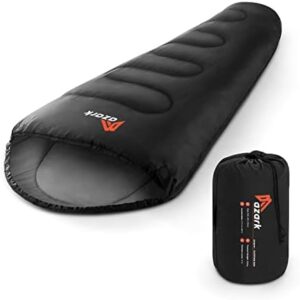 azark Premium Sleeping Bag, 350GSM, Lightweight and Waterproof, 4 Seasons of Camping, Hiking and Outdoors, Sleeping bag for Adults & Kids