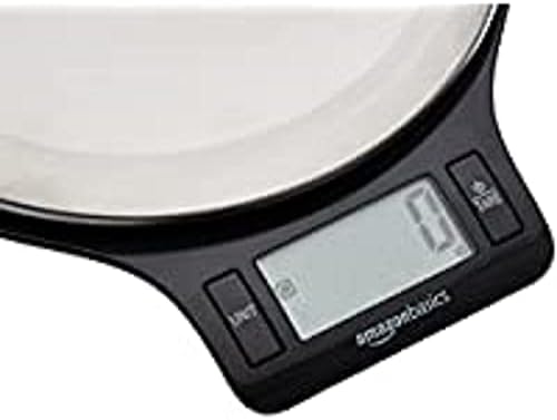Amazon Basics Digital kitchen scales with LCD display (with batteries), Black and Stainless Steel, BPA free, Weighs up to 11 pounds - Image 9