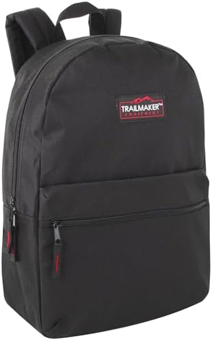 Classic Vintage Backpack for Adults and Kids with Adjustable Padded Shoulder Straps | School Bookbags for Girls, Boys (Black)