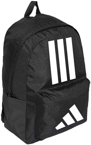 adidas Unisex Classic Three Stripes Back To School Backpack, Black/White, One Size - Image 8