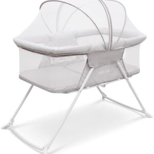 Foldable Baby Crib With Mosquito Net for home or travel | Baby Bed, Travel Cot, Gift for Newborn(0-9kg),Travel bed, compact fold crib,Cradle,Rocking function,Lightweight