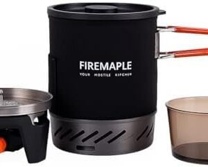 Fire-Maple "X1" Backpacking and Camping Stove Gas System | Outdoor Propane Cooking Gear | Portable Pot/Jet Burner Set | Ideal for Hiking, Trekking, Fishing, Outdoors (Black)