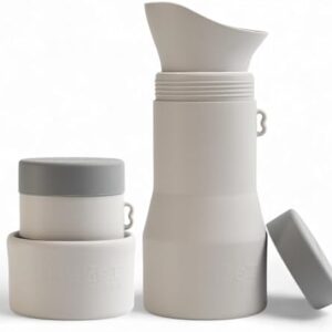Whizzer™ - Discreet Portable Toilet For Adults - Seen on Dragons Den - Travel Essentials for Festivals, Camping, Caravans & Travel - Silicone Pee Bottle for Men & Women - Portable & Leakproof - 500ml