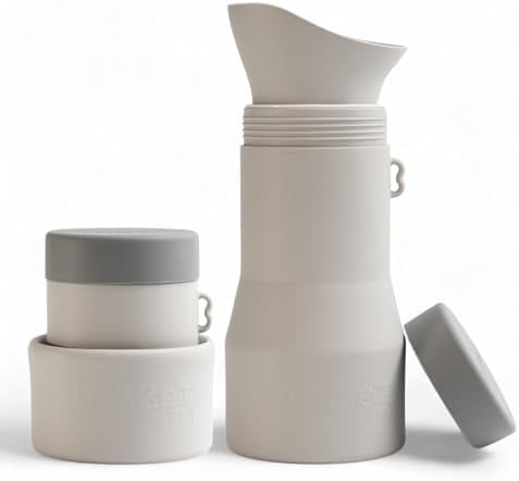 Whizzer™ - Discreet Portable Toilet For Adults - Seen on Dragons Den - Travel Essentials for Festivals, Camping, Caravans & Travel - Silicone Pee Bottle for Men & Women - Portable & Leakproof - 500ml