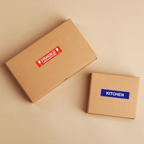 210 Pcs Moving Labels, 14 Colors Color Coded Stickers, Fragile Sticker, Packing Labels for Moving Boxes House Essentials (25x101mm) - Image 7