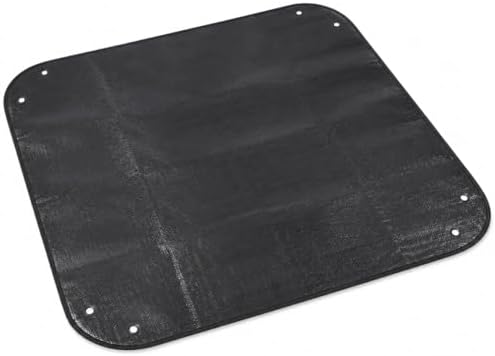 Camping Shower Tent Floor Mat 100 x 100 cm, Foldable PE Ground Pad for Pop Up Changing Shelter, Outdoor Shower Base for Camping, Beach, Caravan and RV