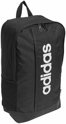 adidas Unisex Linear Backpack, black/black/white, One Size - Image 4