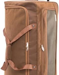 FLYMAX 30" Large Suitcase Faux Leather Lightweight Luggage Travel Trolley 100L