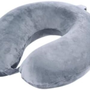 Travel Pillow,100% Pure Memory Foam U Shaped Neck Pillow,Super Lightweight Portable Headrest Great for Airplane, Car,Home,Office,Sleeping (gray)