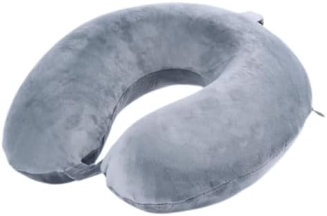 Travel Pillow,100% Pure Memory Foam U Shaped Neck Pillow,Super Lightweight Portable Headrest Great for Airplane, Car,Home,Office,Sleeping (gray)