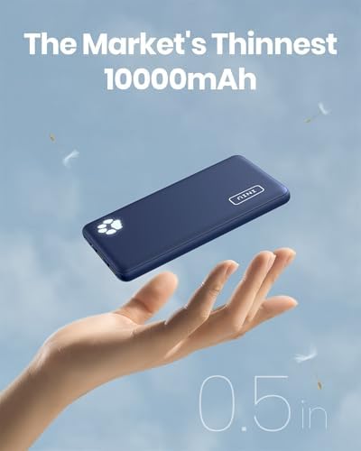 INIU Power Bank, Slimmest & Lightest USB C Triple 3A High-Speed 10000mAh Portable Charger, Flashlight Powerbank Battery Pack for iPhone 15 14 13 Samsung Xiaomi Huawei Google iPad etc. - Image 2