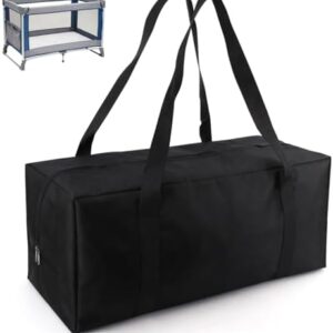 Carry Bag for Graco Pack n Play, Oxford Cloth Foldable Duffle Bag with Zipper and Handle for Travel and Storage Accessories
