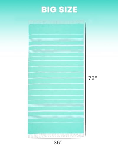 4 Packs Cotton Turkish Beach Towels Oversized Bath Pool Swim Towel Bulk Set Quick Dry Sand Free Extra Large Big Blanket Adult Travel Essentials Cruise Accessories Must Haves Clearance Vacation Stuff - Image 5