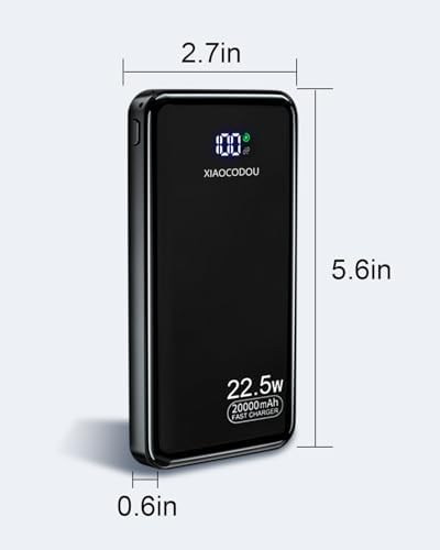 Power Bank 20000mAh, PD3.0 QC4.0 22.5W Fast Charging PD20W USB C Power Bank Portable Charger With LCD Display Compatible with iPhone 17 16 15 14 13 Android and more - Image 7