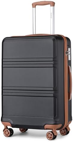 Kono Small Suitcase with Silent Spinner Wheels, Lightweight Hard Shell Cabin Luggage, ABS+PC Carry On Travel Case with YKK Zips &TSA Lock, 55x40x20cm Airline Approved for Ryanair & easyJet