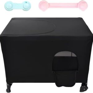 Katai - Premium Pack N Play Blackout Canopy Tent - Travel Accessories for Crib Cover - with 2 Baby Safety Locks