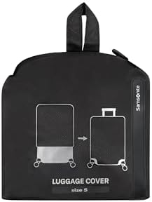 Samsonite TA Revolution - Foldable protective cover for S-size suitcases, suitcase cover suitable for 55 cm, travel suitcase protection, with reflective detail, Black - Image 4