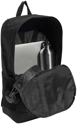 adidas Unisex Linear Backpack, black/black/white, One Size - Image 8