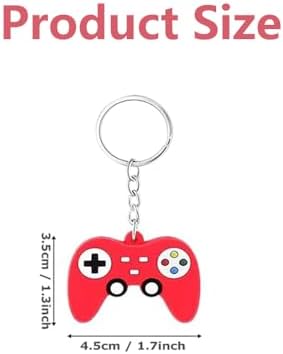 Gaming Keyrings - 4pcs Gaming Party Bag Fillers Supplies Keychains,Gaming Controller Keyrings,Game Handle Pendant Keyring Decorations for Party Bags Teenager Boys Kids Gifts,Kids Party Favors Supplies - Image 2