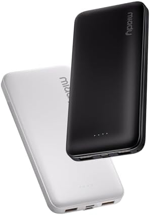 【2 Pack】Miady 10000mAh Power Bank, 22.5W Fast Charging Portable Charger USB C In&Output High-Speed Battery Pack Compatible with iPhone 17/16/15,Galaxy S25/S24, Android, iPad