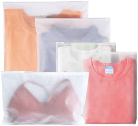 25Pcs Hospital Bag Maternity Essentials - Zip Lock Bags Travel Holiday Accessories 5 Multiple Size, Reusable Plastic Frosted Packing Storage Bags for Clothes Shoe, Luggage Organiser Pouches for Women