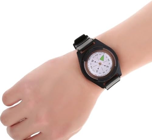 Wrist Compass, Outdoor Compass Watch with Glow in Dark Dial & Adjustable Rubber Strap for Hiking Camping, Survival Gear - Image 9