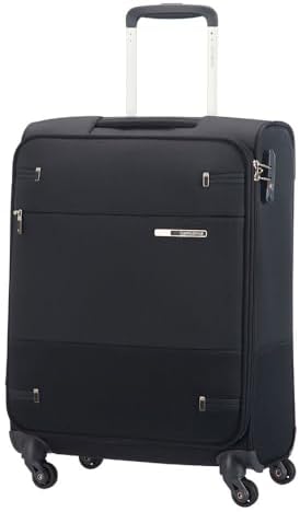 Samsonite Base Boost - Hand Luggage Suitcase 55 x 40 x 20 cm, Soft Luggage Cabin Trolley Suitable for Most Airlines, Including Ryanair & easyJet, TSA Lock, Lightweight, 39 L, Black