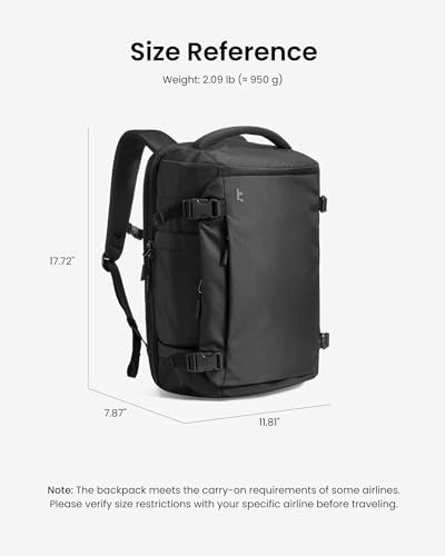 tomtoc Travel Backpack 28L, TSA Friendly Flight Approved Travel Bag | Water-resistant Carry-on Hand Luggage for easyjet Cabin Bag 45x36x20, Lightweight Business Rucksack, Fits 16 Inch Laptop - Image 11